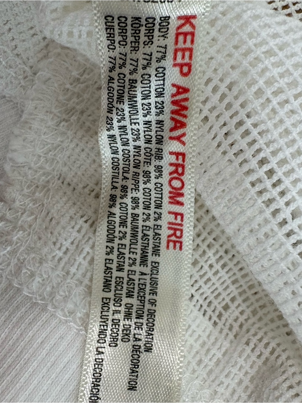 Free People FP Movement My Time Lace Tee White Size M Boho Coastal Basics - Picture 11 of 11